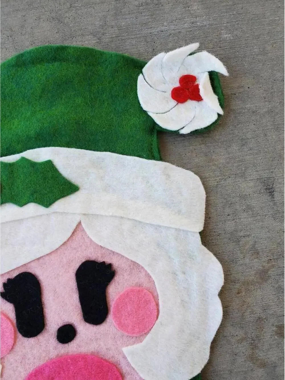 Old Family Christmas Stocking set of 4 Felt Holiday gift, Vintage Christmas